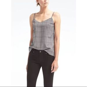Wool Windowpane Plaid Cami